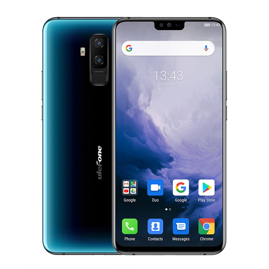 Ulefone T2 Dual 4G, هاتف Ulefone T2 Dual 4G هاتف ذكي 6.7 بوصة FHD + Helio P70 6GB + 128GB أندرويد 9.0 16MP + 8MP 4200mhA الهاتف المحمول NFC شحن لاسلكي