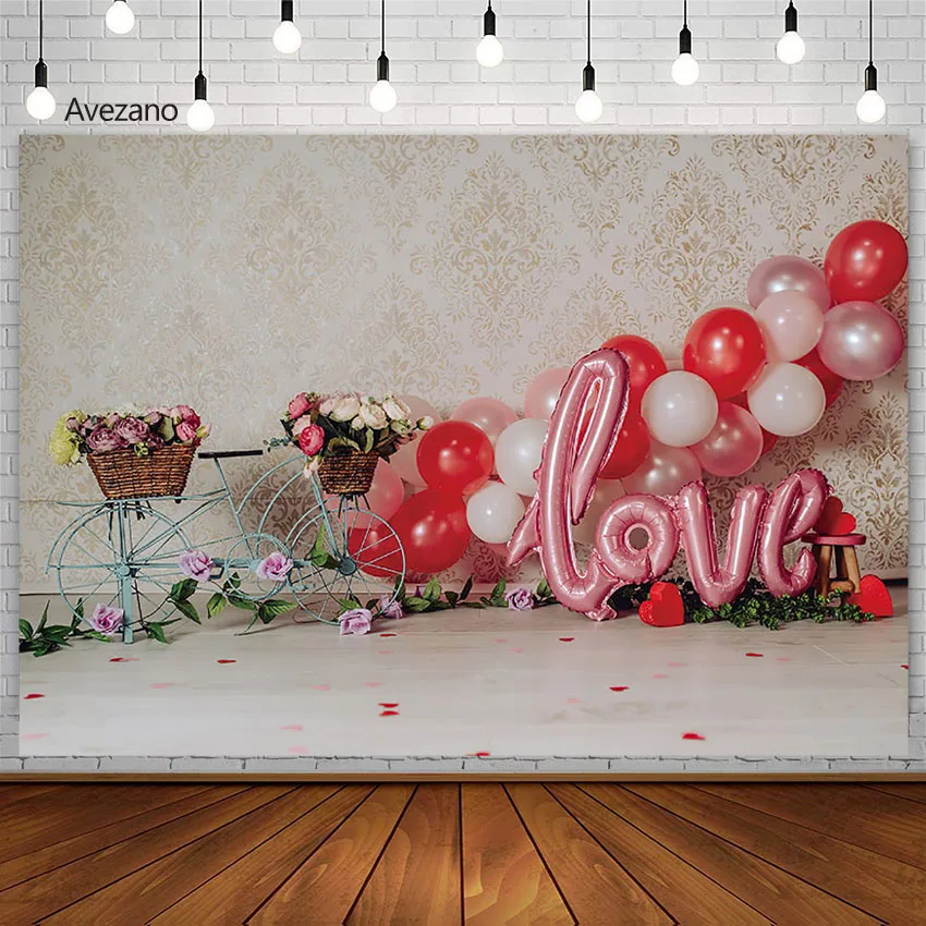 

Avezano Cakesmash Background Photography Flowers Balloon Valentine's Day Backdrop Birthday Portrait Wedding Photo Studio Props