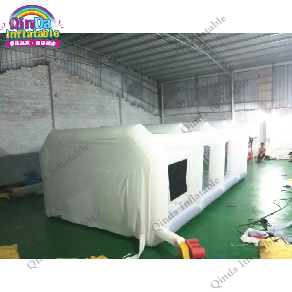 Fabric Mobile Oxford Car Wash Tent 7X4x2.5M Inflatable Car Repair Spray Tent For Paint Used