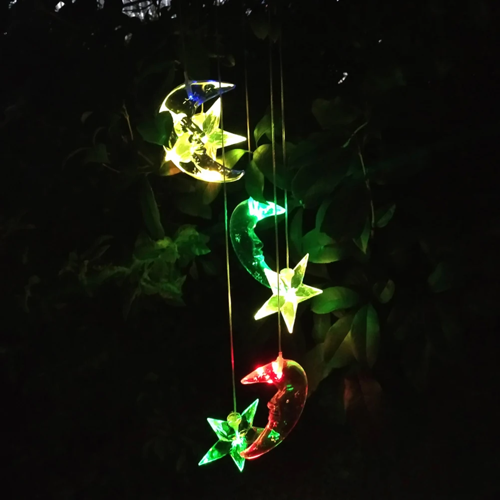 星と月の形をした防水風装飾ライト,屋外照明器具,庭に最適