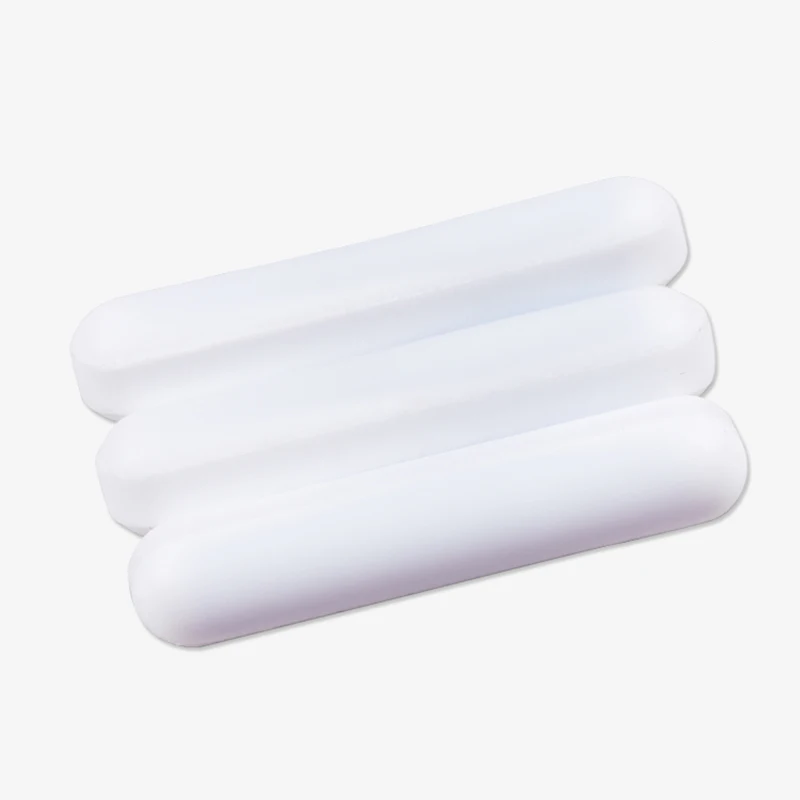 C3x10mm Laboratory Magnetic Stirrer Mixer PTFE  Stir Bars Cylinder Shape Without Pivot Ring Plain Stirring white Spinbars ,10pcs