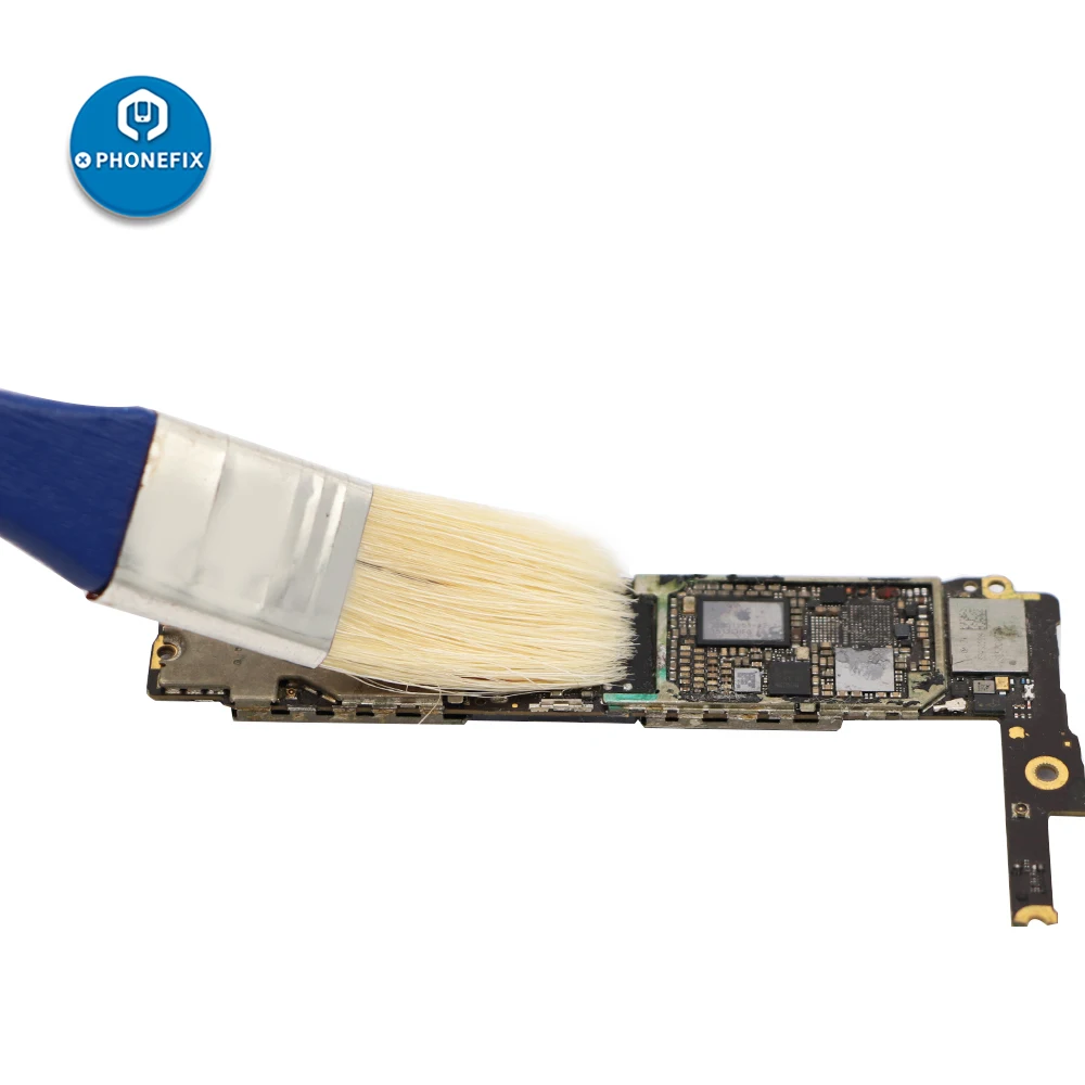 PHONEFIX Anti-static Brush Blue Non Slip Handle PCB Rework Dust Brush For Mobile Phone Tablet PCB BGA Repair Soldering Repair