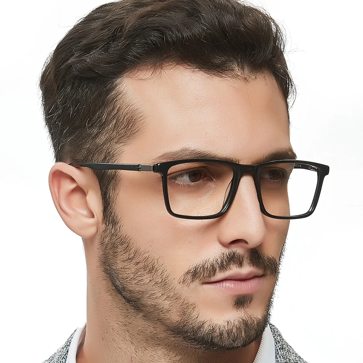 OCCI CHIARI Eyeglasses Frames Men Myopia Square Glasses Frame Fashion Optical Prescription Spectacles Clear Lens Fake Eyewear