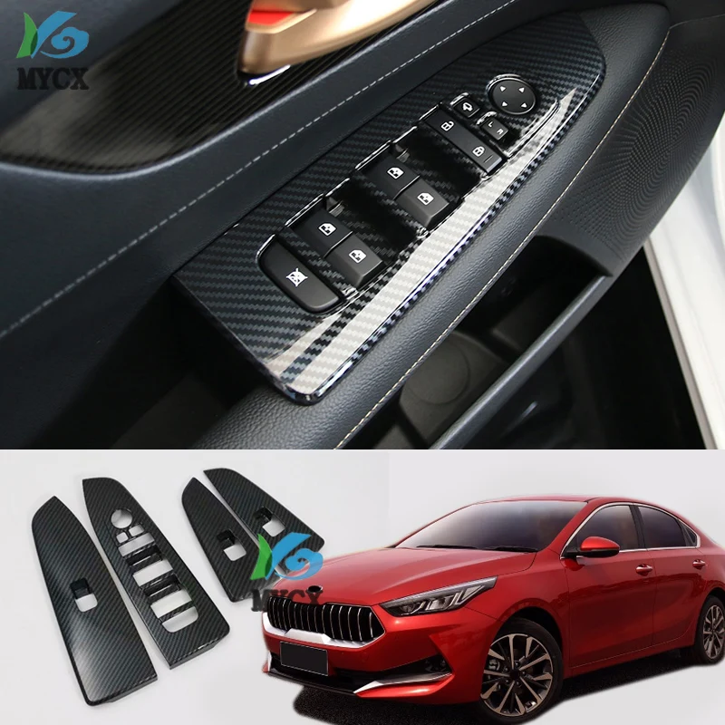 For Kia Cerato brand new K3 2019 Window Switch Button Motor Door Handle Armrest Frame Cover Trim Styling InteriorAccessories