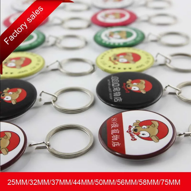 Abrebotellas con botón de 50 piezas, abridor de llaves con espejo, insignia en blanco, materiales para manualidades DIY