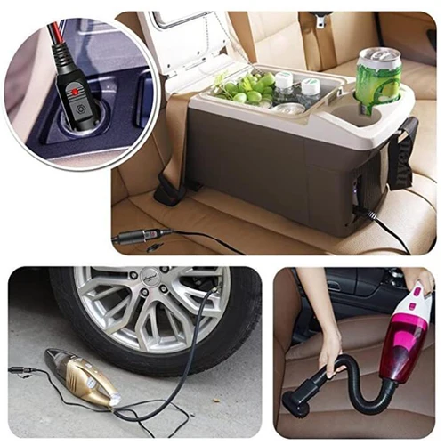 Imagen 2 del producto Cargador de coche de 12V-24V CC, Cable de fuente de alimentación automática, 5,5mm x 2,1mm, enchufe macho para encendedor de cigarrillos de coche