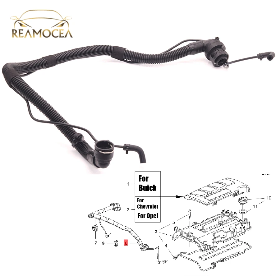 Reamocea 25193343 Positive Crankcase Ventilation PCV Hose Tube with Charge AIR Bypass for Chevrolet Cruze Buick Encore Opel ADAM