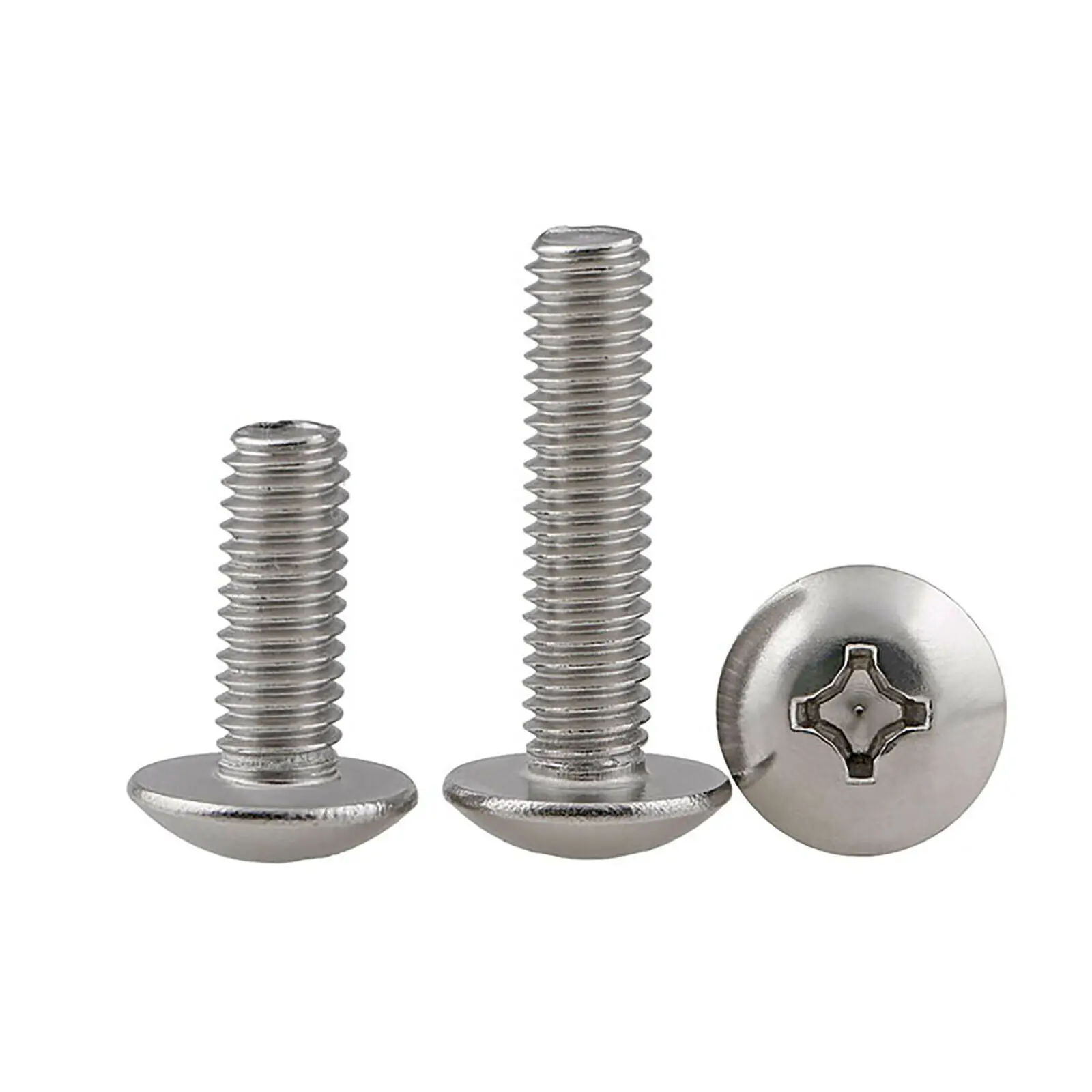 

M3*8 Phillips Truss Mushroom Head Screws 316 Stainless Steel Cross Recessed Round Large Flat Head Machine Screw Bolts