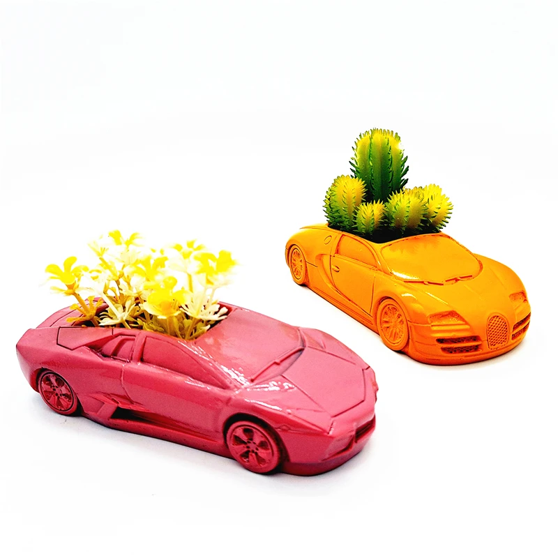 Silicone mold 3D sports car flower pot resin plaster candle concrete crystal epoxy mold DIY handmade