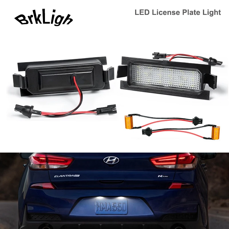 

2Pcs For Kia Ceed ED JD Hyundai I30 Elantra GT Accent LED License Plate Lights Number Lamp Car Accessories No Error Super Bright