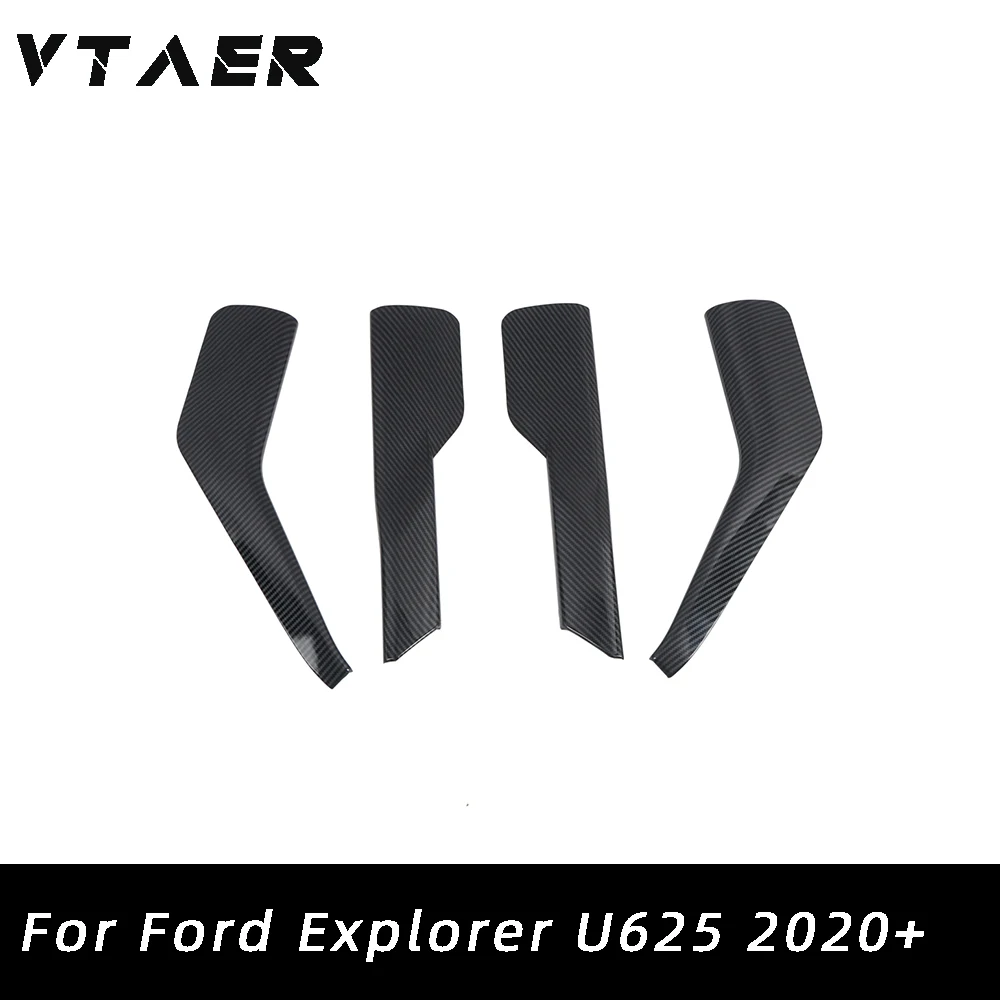 

Only fit LHD! For Ford Explorer U625 2020-2023 Car Accessories ABS Carbon Fiber Style Interior Door Handle Bowls Cover Trim 4pcs