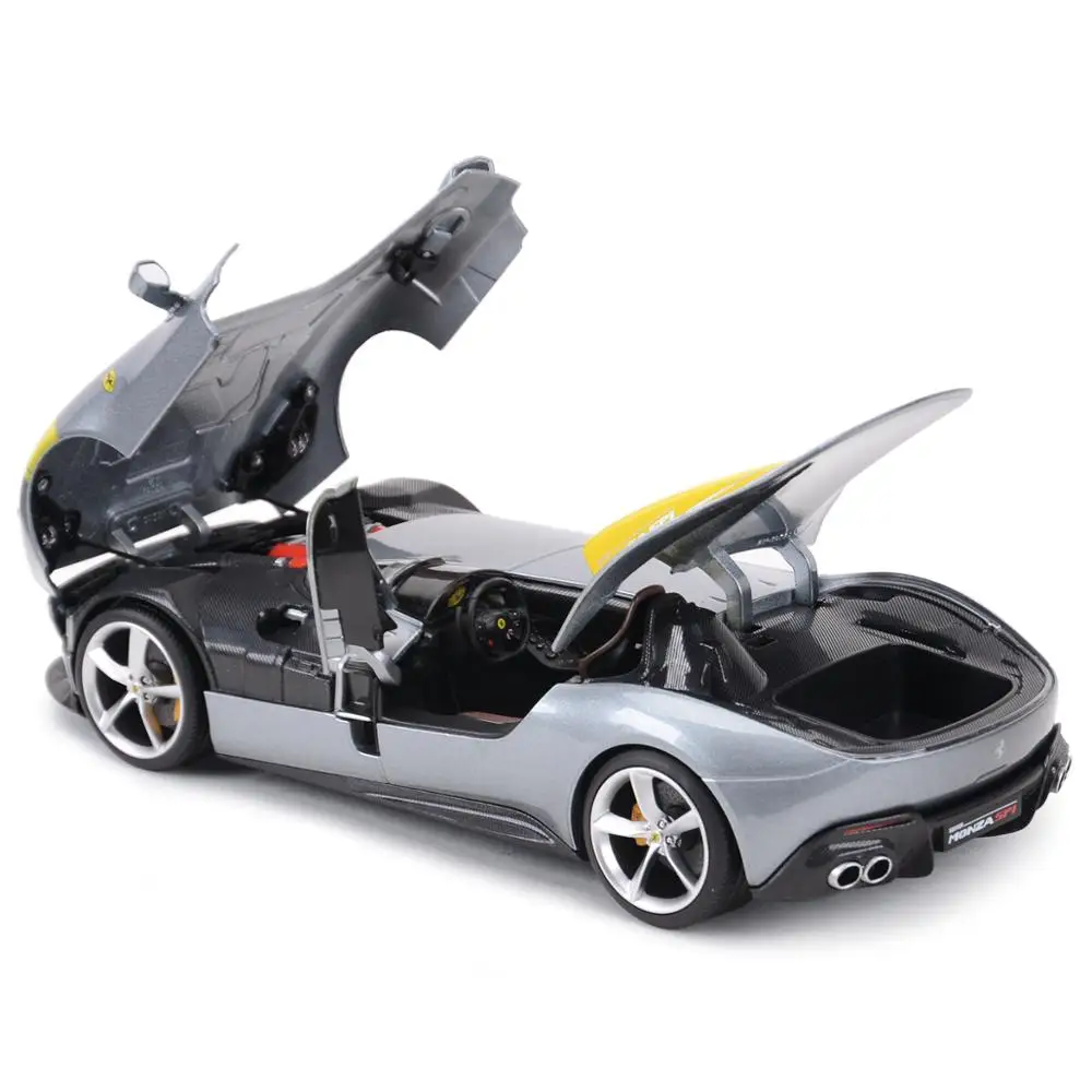 Bburago-coche deportivo Ferrari Monza SP1, vehículo fundido a presión estático, modelo coleccionable, juguetes de coche, 1:18