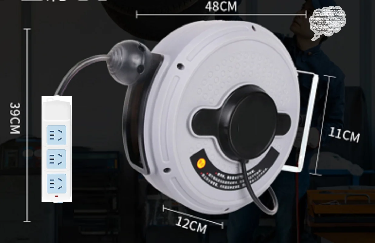 11-20M Automatic electric power source hose reel retractable telescopic pipe winder Pneumatic tool for automotive repairing