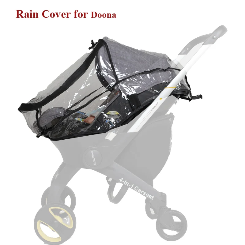 Car Seat Stroller Accessories Rain Cover Fit DNA/Foofoo Stroller 4 in1 Raincoat Safety PVC Baby Carriage Waterproof  Cover