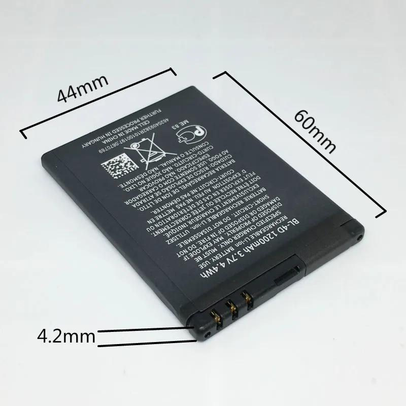 High Quality 1200mAh BL-4D Battery For Nokia N97mini N8 N8-00 E5 E5-00 E7 E7-00 T7 T7-00 702T N5 808 Battery BL4D BL 4D