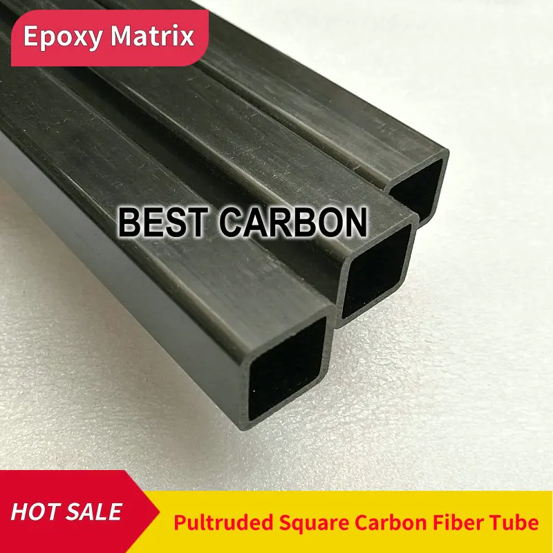 FREE SHIPPING SS OD 3mm 4mm 5mm 6mm 7mm 8mm 10mm 13mm 20mm 40mm , 500mm length S-S Pultruded Square Carbon Fiber Tube