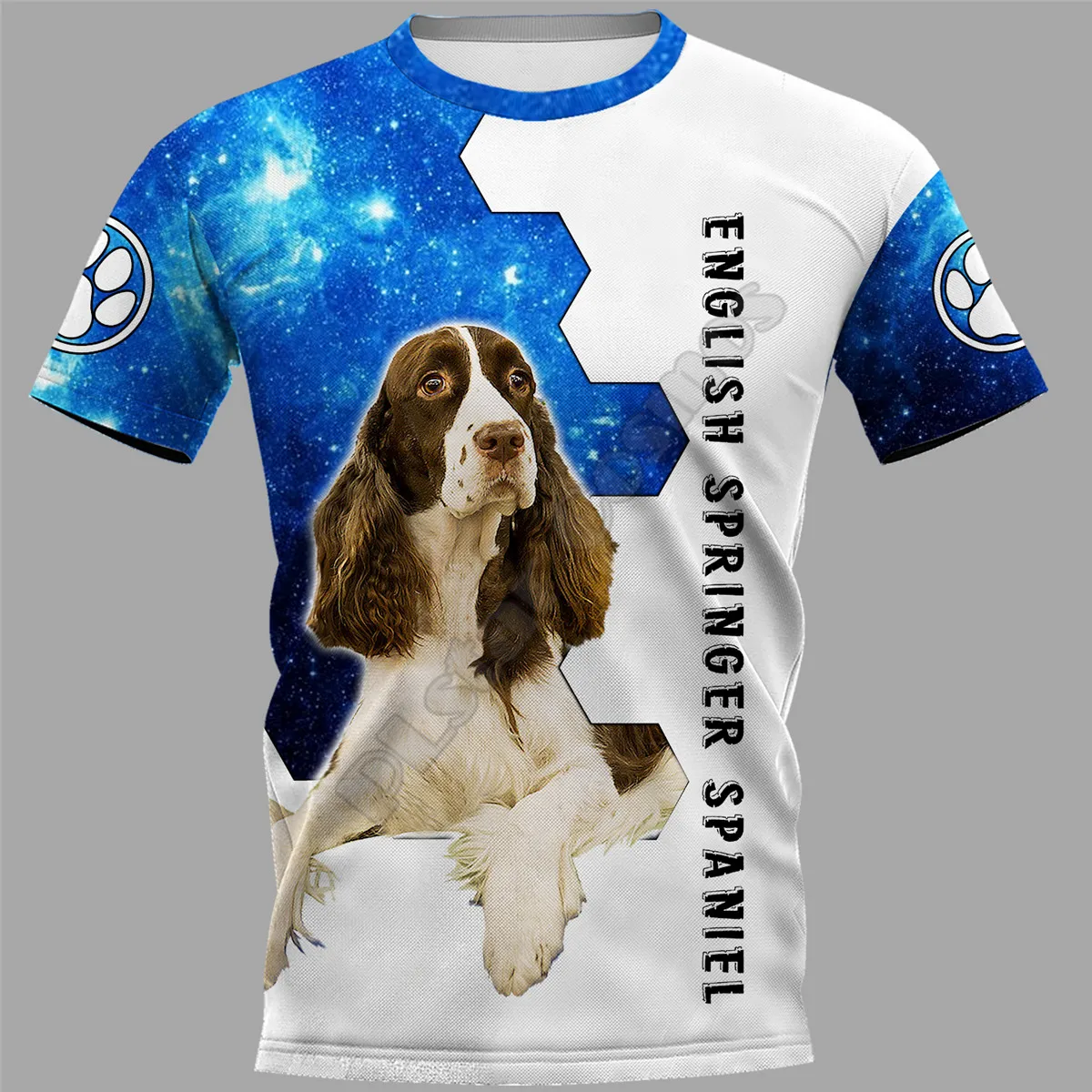 PLstar Cosmos Fnglish Springer Spaniel 3D Printed t-shirt Harajuku Streetwear T shirts Funny Animal Men For Women Short Sleeve