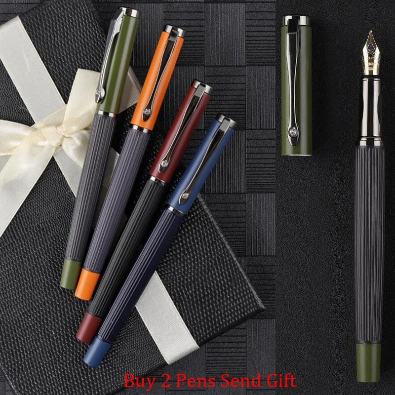 Fashion Design High Quality Metal Ink Fountain Pen Business Men Writing Gift Pen Buy 2 Send Gift