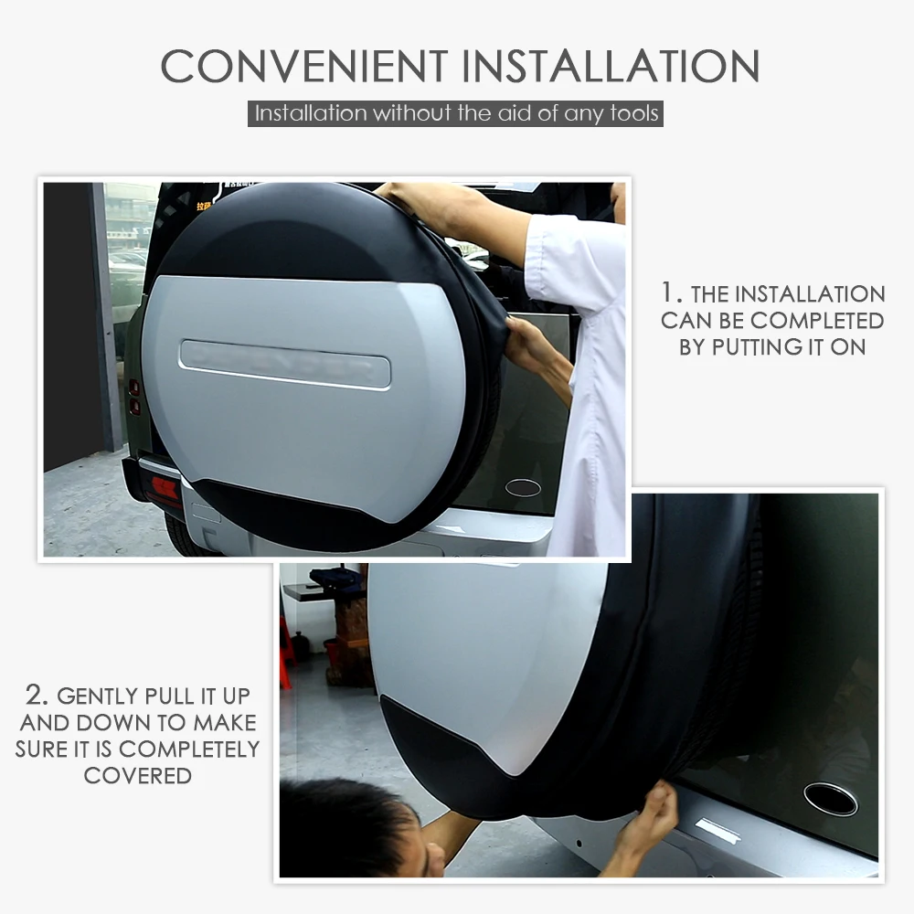 Car Accessories Plastic Spare Tire Cover Protector Fits for Land Rover Defender 90 110 2020-2023 Auto Accessoires
