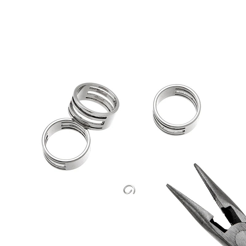 

1pcs Stainless Steel Jump Ring Opening Closing Finger Rings Jewelry Making Tools Fit DIY Craft Pliers Fixing Helper Tools