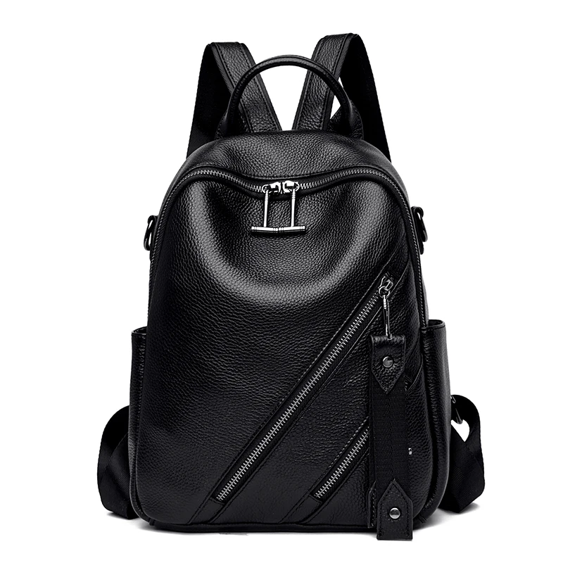 

Women's Designer Backpack Casual Back Pack for Women High Quality Genuine Leather Backpacks Female School Bags for Teenage Girls