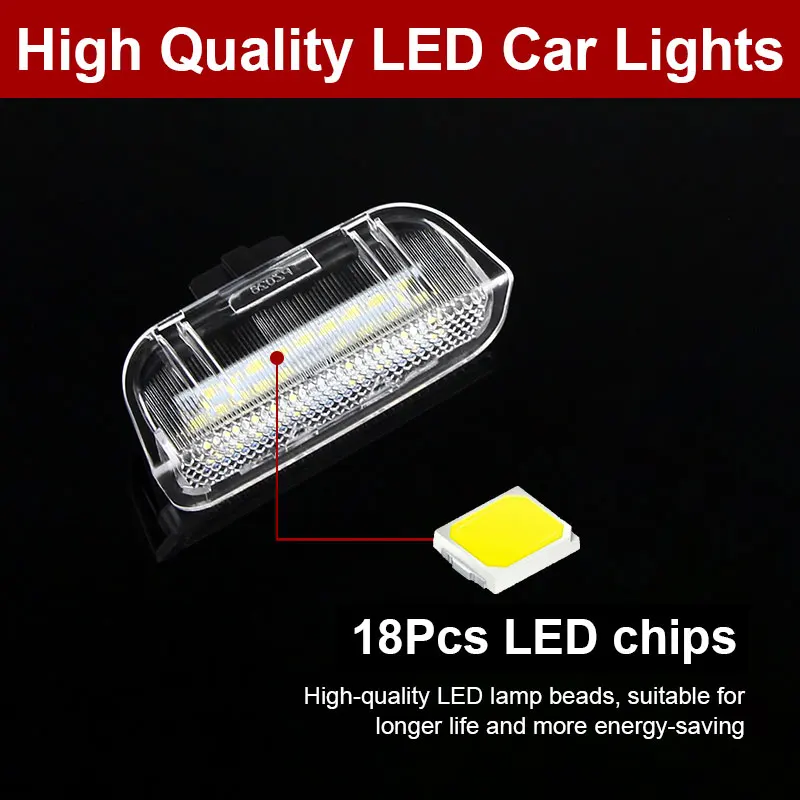 2x White Led Rear Door Courtesy Lights Under Warning Lamps For VW Passat B6 B7 Golf 5 6 Plus Jetta Touareg EOS Scirocco Skoda