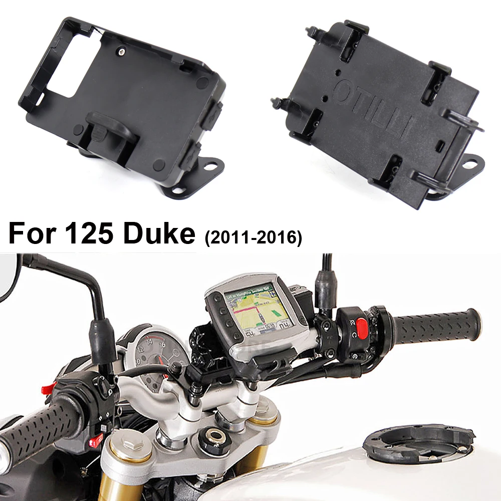 Per 125 Duke 2011-2016 nuovi accessori per moto supporto per telefono cellulare nero supporto per GPS 2015 2014 2013 2012