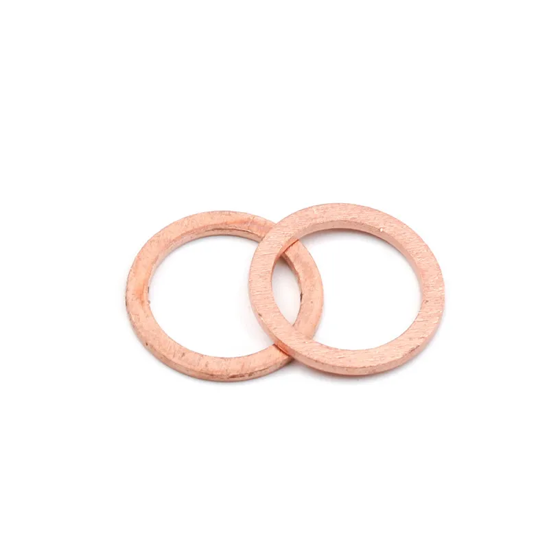 20PCS/Set Solid Copper Washer 12*16*1mm Flat Ring Gasket Sump Plug Oil Seal Fittings Washers Fastener Hardware Accessories