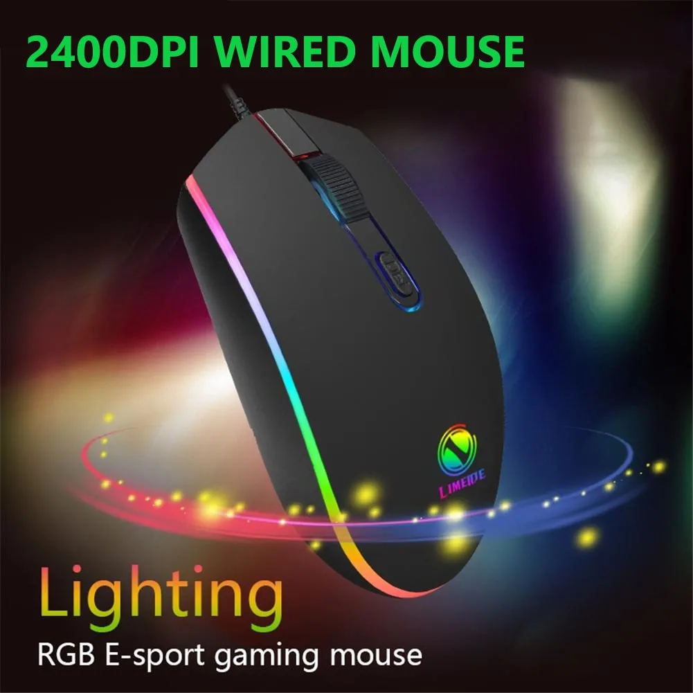 

Streamer marquee Wired Gaming Mouse 2400DPI Four-speed adjustable DPI Connect to Laptop 4 buttons optical mouse for PC laptop