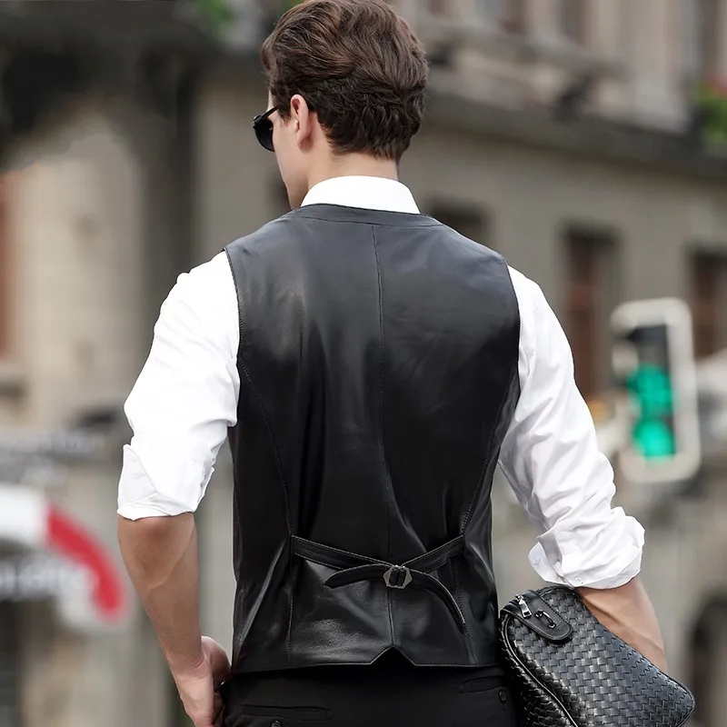 chinese dress ladies Abborora Men's Western Cowboy Suit Vest Slim Fit Leather Dress Vests  Waistcoat for Wedding (Black,Medium) at Amazon Men's Clothing store main image 1
