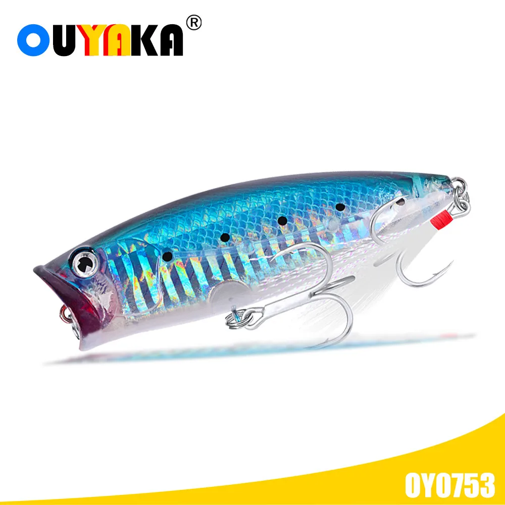 

Popper Floating Fishing Accessories Lure Isca Artificial Weights 19.5g 85mm Bait Topwater Wobblers Pesca Pike Fish Tackle Leurre