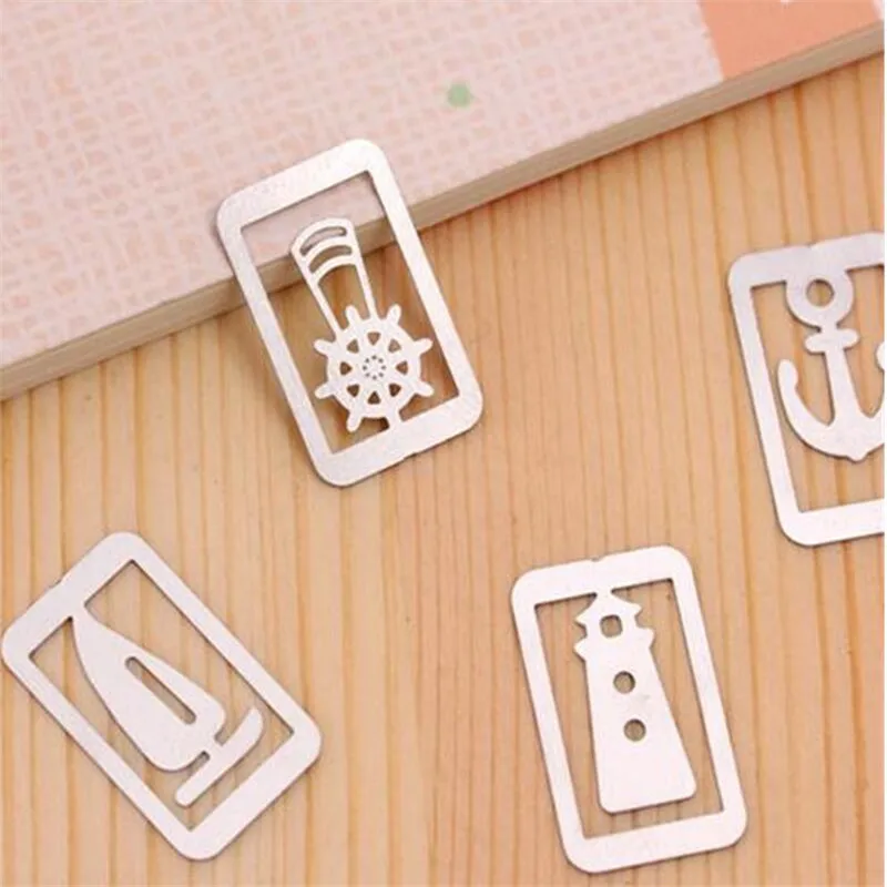 

Youe shone 20 pieces / box Mini metal bookmarks cute cartoon shape easy to mark reading bookmarks wholesale and retail