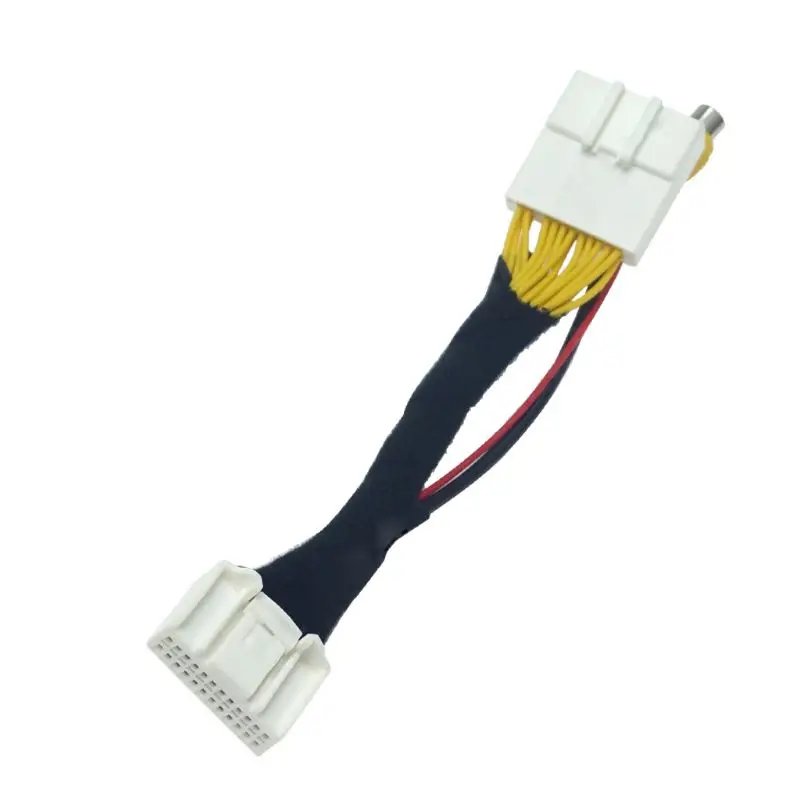 24Pin Video Input Switch Reverse Car Parking Camera RCA Adapter Cable for -Renault Stepway Vivaro