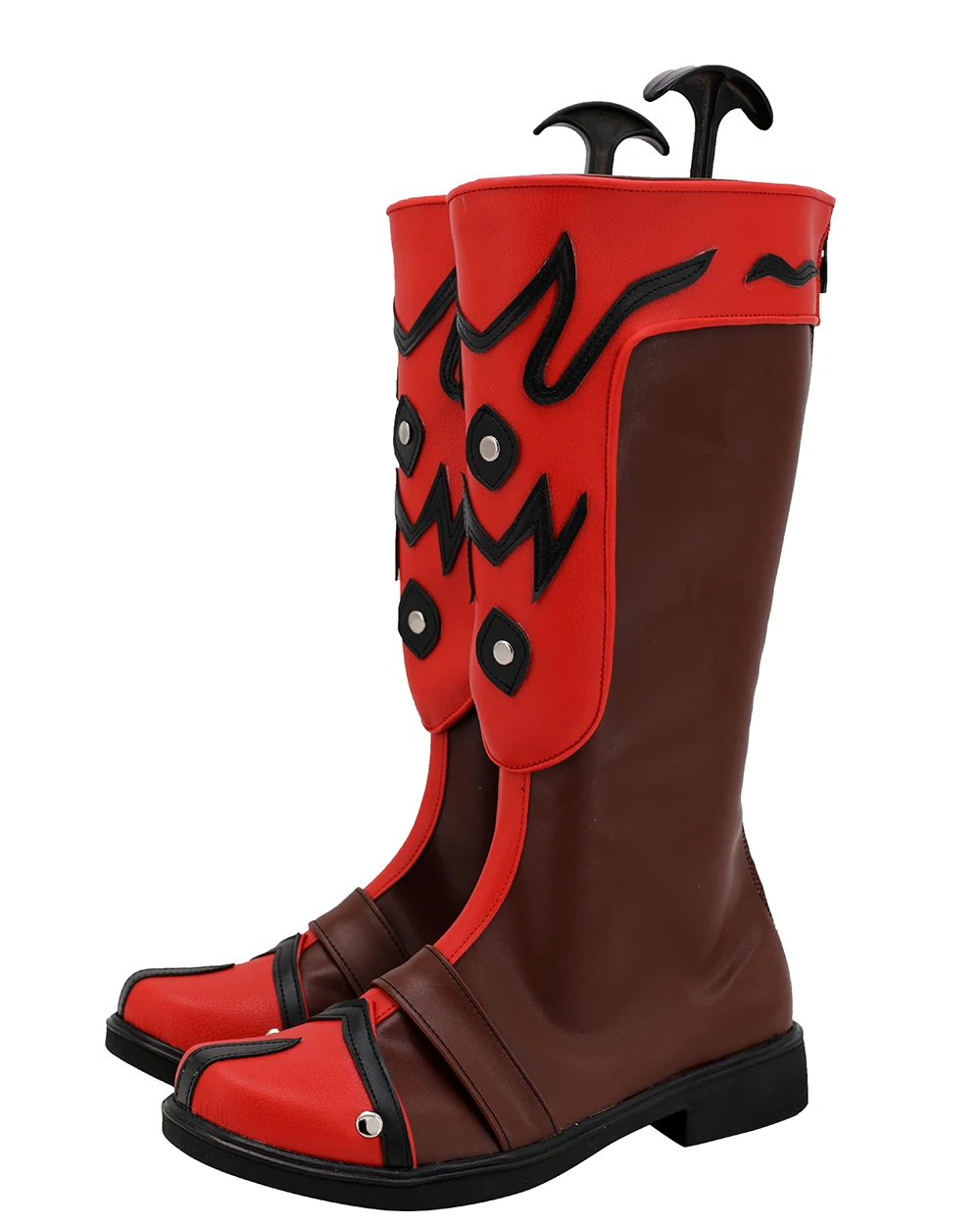 Masked Rider Hibiki Cosplay Stiefel Leder Rot Schuhe Nach Maß Irgendeine Größe für Halloween Party Cosplay