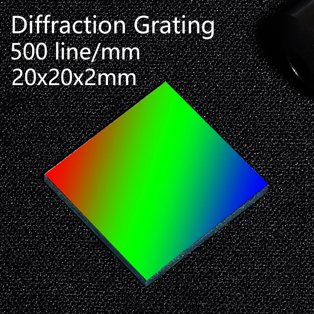 Holographic diffraction grating 500 lines 1mm  Glass engraving Teaching demonstration optical instrument  Spectroscopic analysis