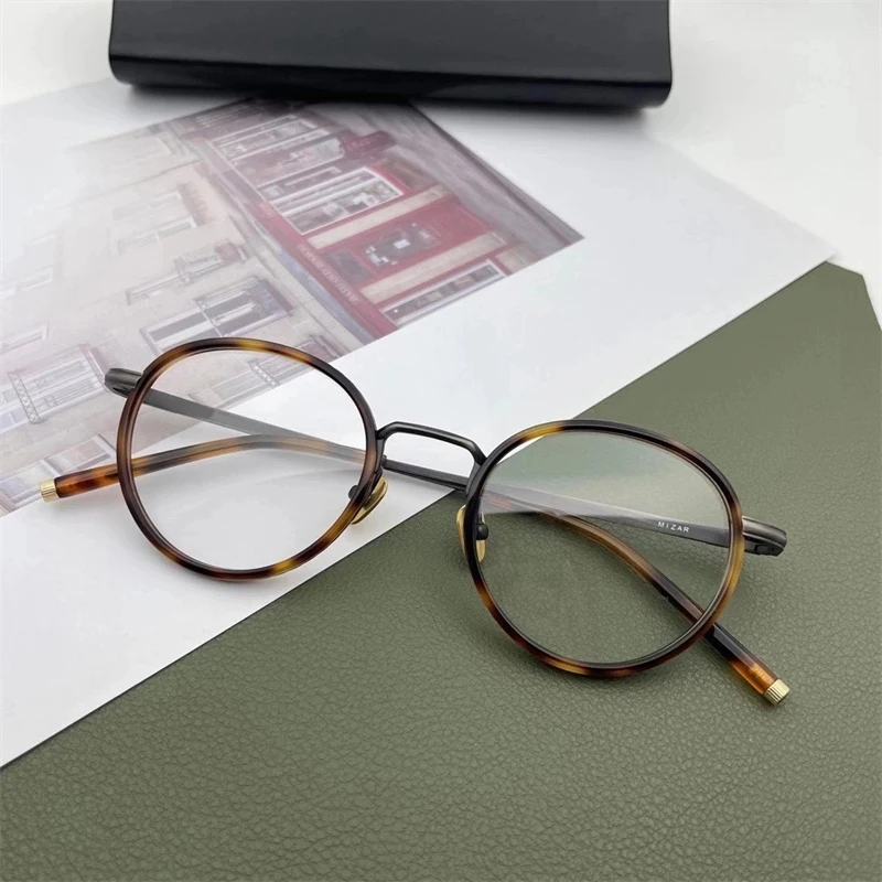 

Top Quality Japanese Hand-Made Titanium Ultralight Retro Round Glasses Frame For Men Women Optic Prescription Myopia Eyeglasses