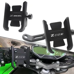For KAWASAKI Z750 Z750R Z750S  Z 750 750R 750S Motorcycle CNC Handlebar Rearview Mirror Mobile Phone Holder GPS stand bracket