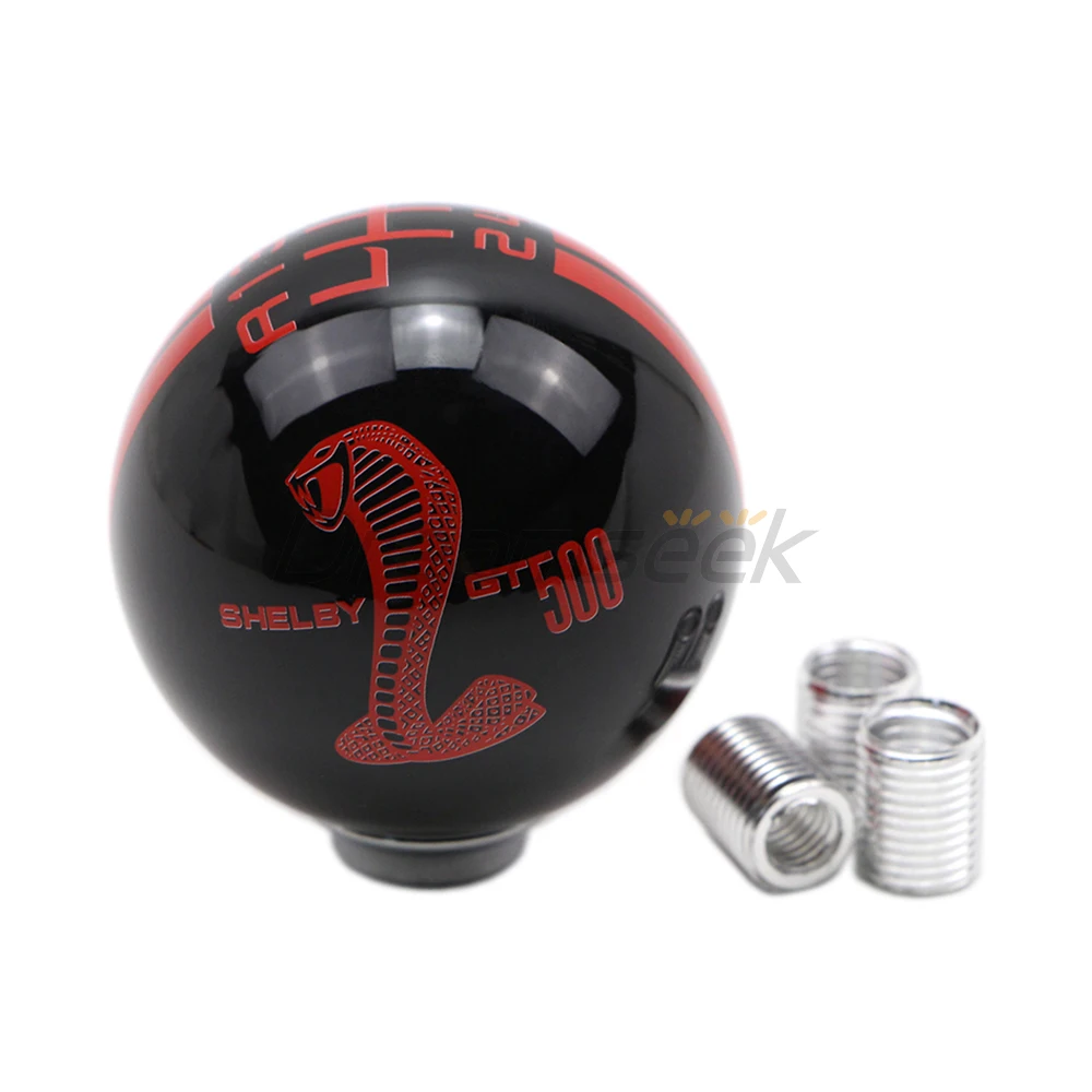 Gear Shift Knob 6 Speed for Ford Mustang Cobra Logo Universal Manual Handle Ball Replacement