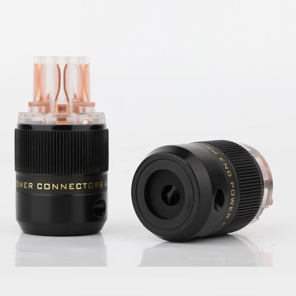 Paar P078T/C078T Messing Gold/Rhodiniert US-Version AC Netzstecker HiFi Audio Anschlüsse Adapter Jack Versorgung Stromkabel – Detail 14