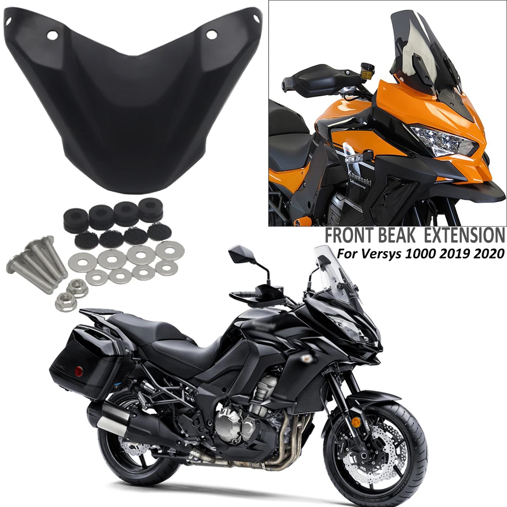 

New Motorcycle Front Beak Fairing Extension Wheel Extender Cover For Kawasaki Versys 1000 2019 2020 VERSYS1000