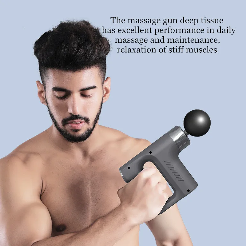 Professional Fascial Massage Gun Electric Neck Muscle Deep Tissue Massager Back Relaxation Leg Shoulder Pain Relief Fitness