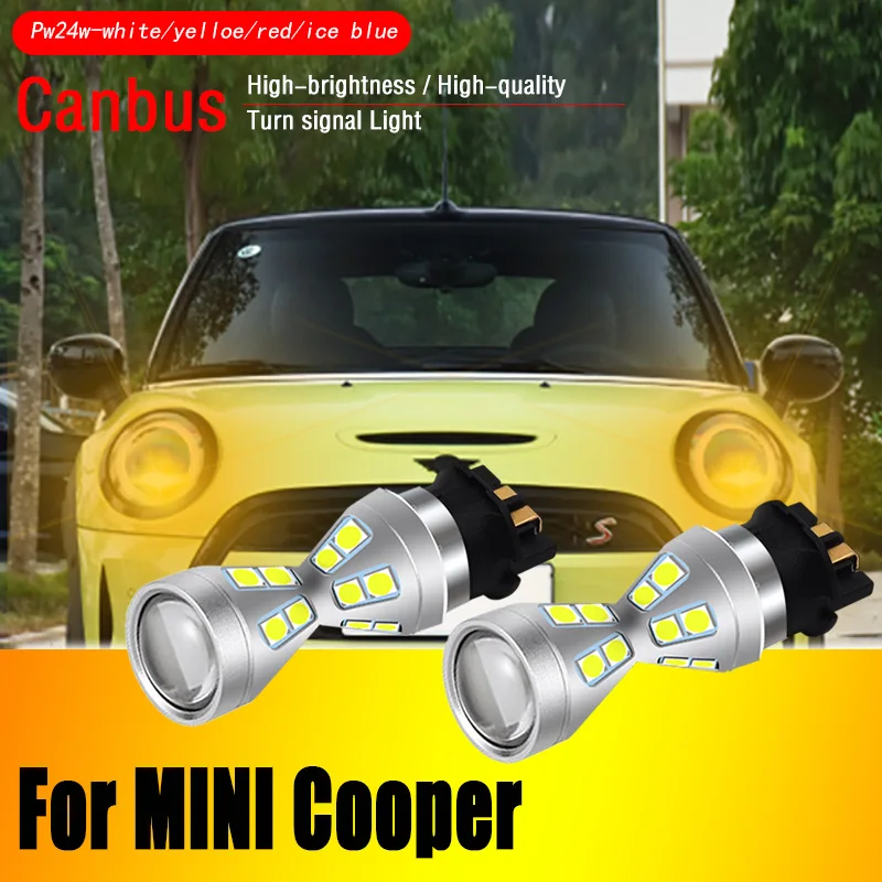 

2pcs Car Lamp Turn signal lights bulb Canbus No Error PW24W LED For MINI Cooper F54 F55 F56 F57 PWY24W Turn signal Indicator LED