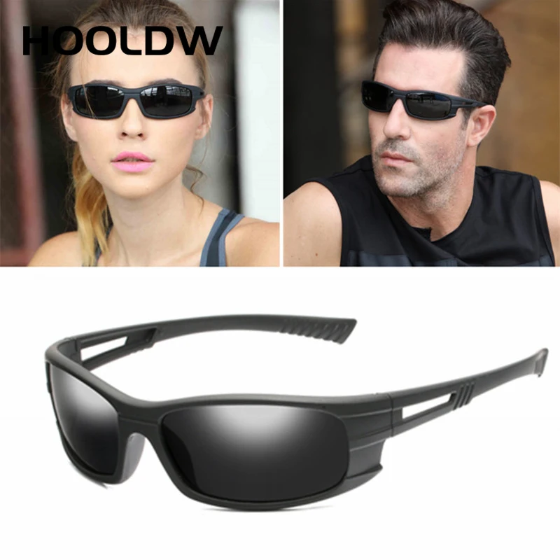 HOOLDW 2020 New Polarized Sunglasses Brand Design Vintage Glasses Outdoor Sport Fishing Driving Sun glasses UV400 Goggle Eyewear