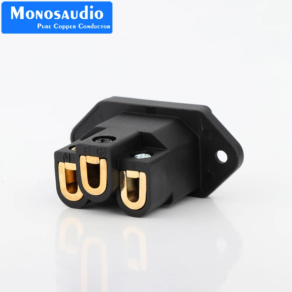 Monosaudio IB70 IEC-Steckdoseneinlass aus reinem Kupfer, AC-IEC-Einlass, vergoldete, lötfreie Steckdose, HiFi-Audio-Stromversorgung, IEC-Buchse – Detail 9