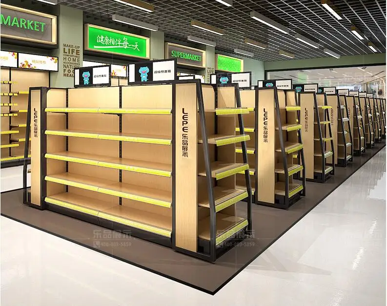 

Supermarket shelves, convenience stores, double-sided shelves, grocery stores, food cabinets, stationery stores, wooden single-s