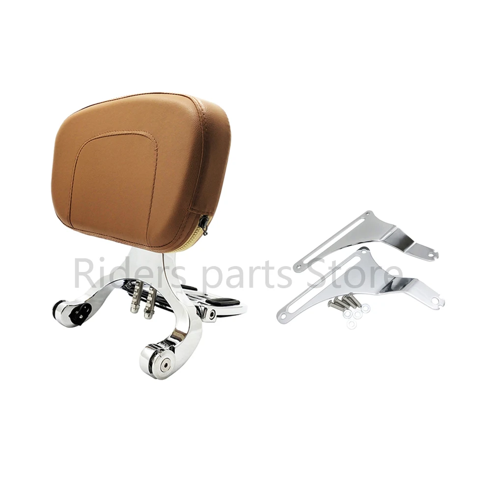 Motorcycle Backrest Multi-Purpose Driver Passenger Backrest Brown For Harley Models Breakout 2013-2022 Fat Boy 2018-2022