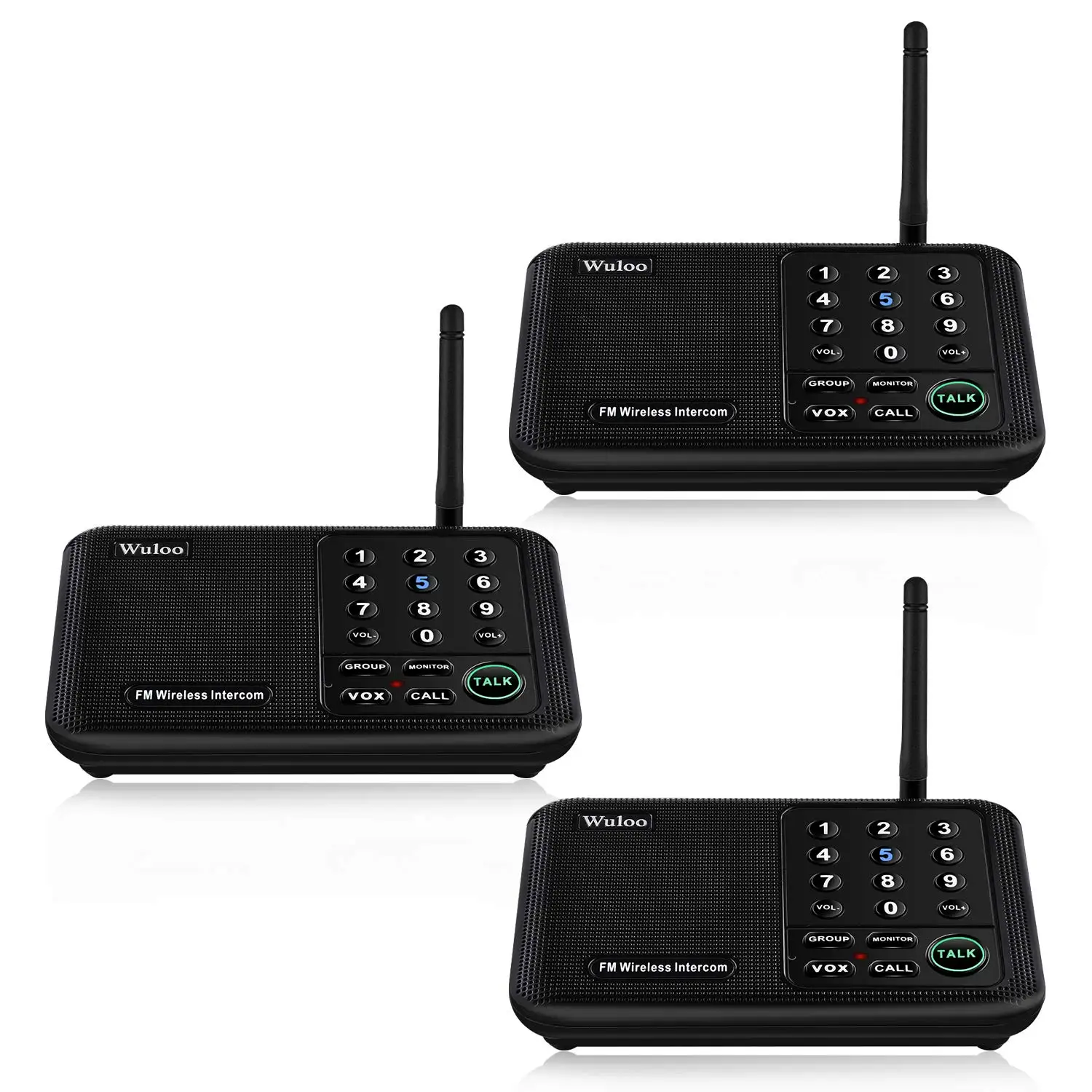 Wuloo Wireless Home Intercom System für Haus Business Büro 5280 Füße Palette, Raum zu Raum Intercom Hause Kommunikation