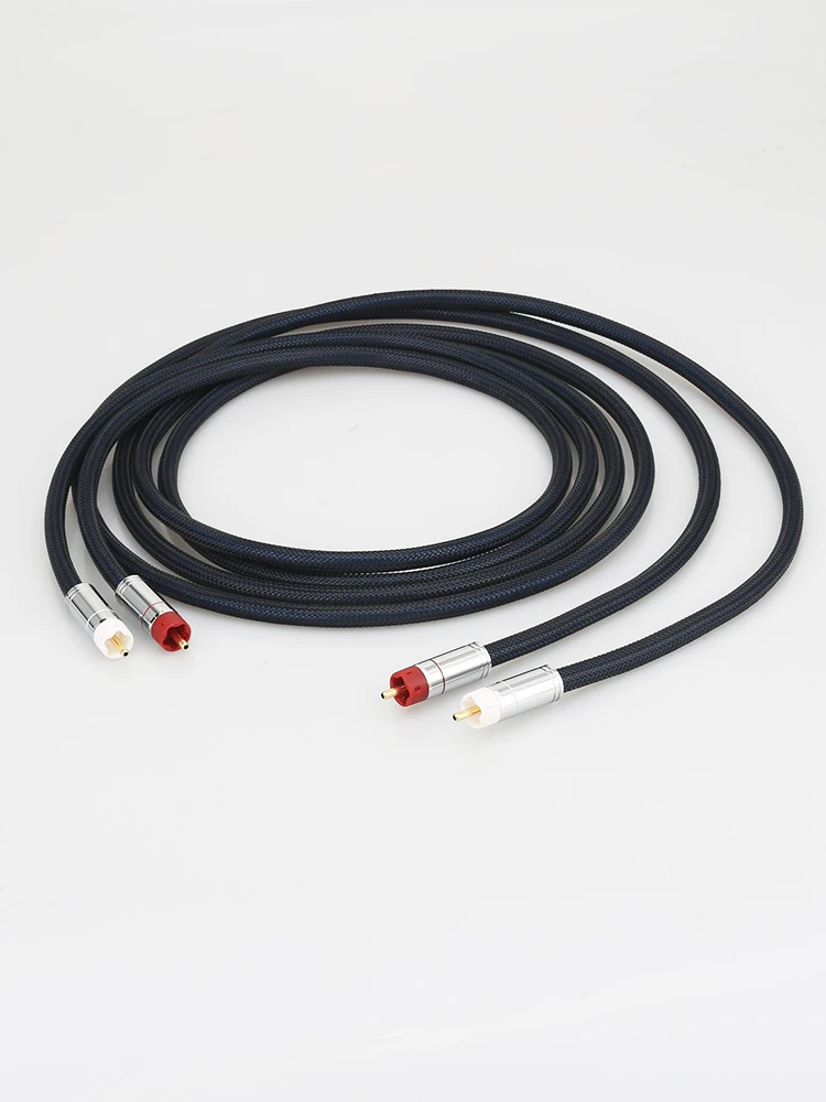 

Audiocrast HIFI RCA TO RCA Audio Cable With Gold Plated Star line RCA Plug Cable Audio Grade Silver Analogue Cable