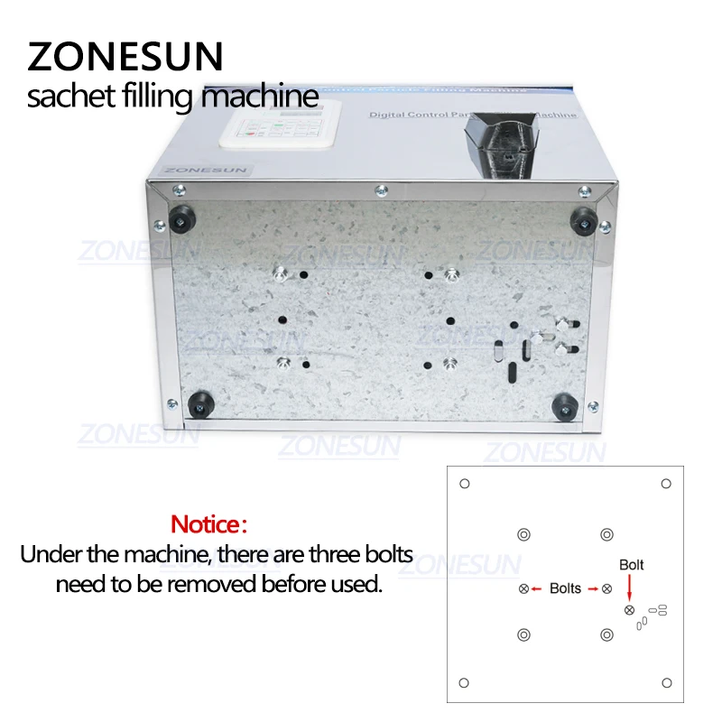 ZONESUN Semi Automatic Medical Powder Granule Coffee Bean Bag Racking Weighing Filling Machine For Food Packaging