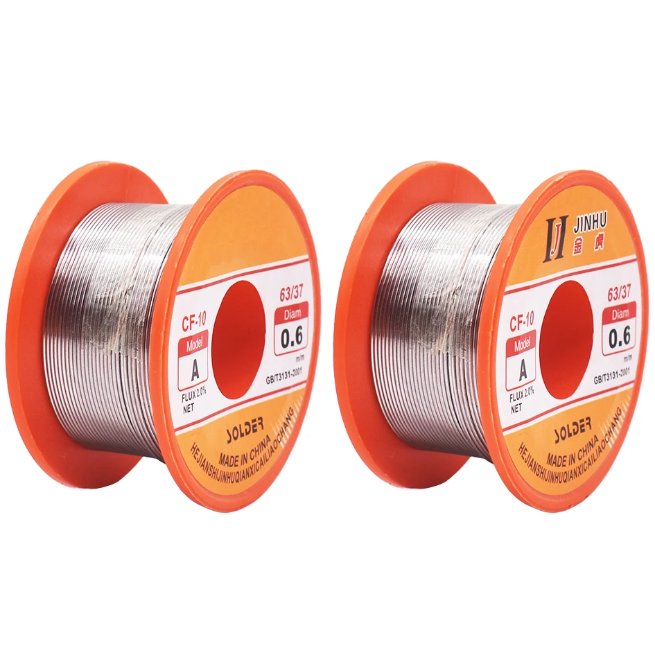

50g 0.3/0.4/0.5/0.6/0.8/1.0mm 63/37 FLUX 2.0% CF-10 Lead Tin Line Melt Rosin Core Solder Soldering Wire Roll No Need To Clean